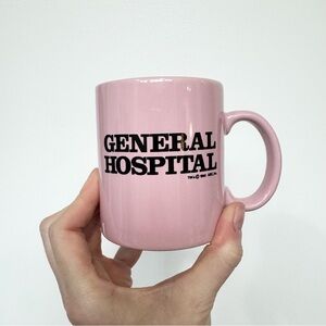 1990 RARE GENERAL HOSPITAL Pink Ceramic Coffee Mug